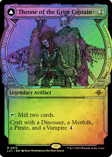 ThroneOfTheGrimCaptain313__79035 Throne of the Grim Captain // The Grim Captain (Showcase) The Lost Caverns of Ixalan - Variants (Foil)