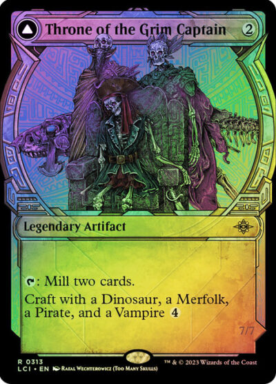 ThroneOfTheGrimCaptain313__79035 Throne of the Grim Captain // The Grim Captain (Showcase) The Lost Caverns of Ixalan - Variants (Foil)