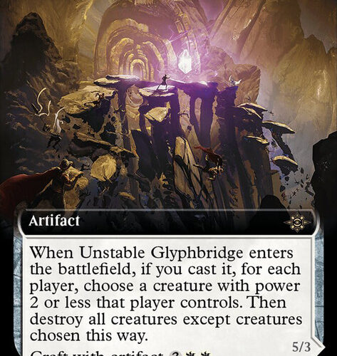 Unstable Glyphbridge // Sandswirl Wanderglyph (Extended Art) The Lost Caverns of Ixalan - Variants