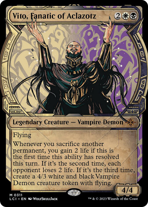 VitoFanaticOfAclazotz311__37361 Vito, Fanatic of Aclazotz (Showcase) The Lost Caverns of Ixalan - Variants