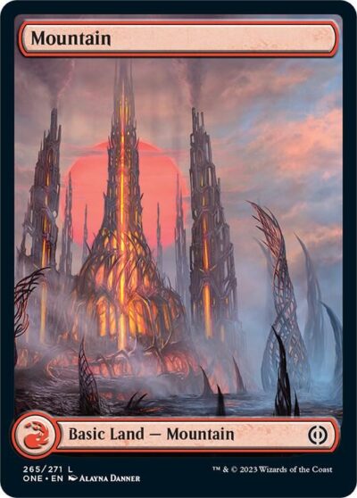 Mountain (265) - Full Art - Phyrexia: All Will Be One (ONE)