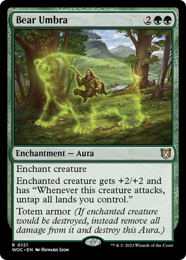 Bear Umbra Wilds of Eldraine Commander