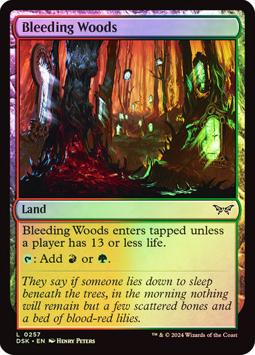 BleedingWoods__85644 Bleeding Woods Duskmourn: House of Horror (Foil)