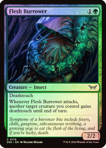 FleshBurrower__78660 Flesh Burrower Duskmourn: House of Horror (Foil)