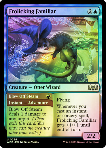 FrolickingFamiliar__23167 Frolicking Familiar // Blow Off Steam Wilds of Eldraine (Foil)