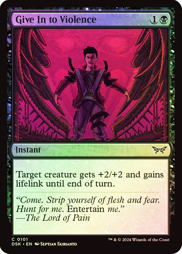 GiveInToViolence__97993 Give In to Violence Duskmourn: House of Horror (Foil)