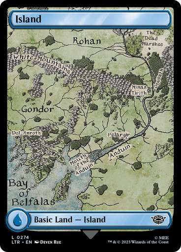 Island274__35091 Island (#274) (Full Art) The Lord of the Rings