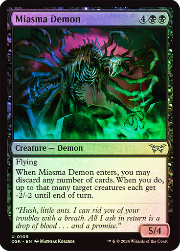 MiasmaDemon__05519 Miasma Demon Duskmourn: House of Horror (Foil)