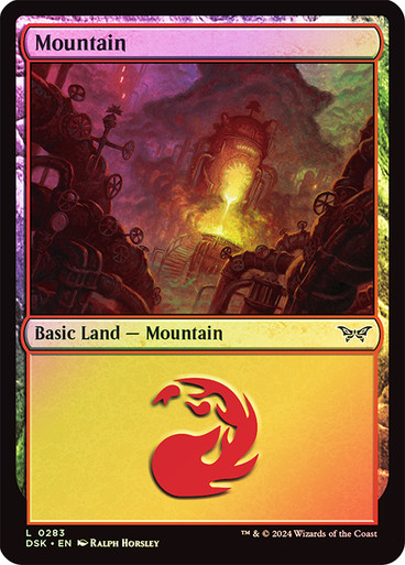 Mountain283__87137 Mountain (#283) Duskmourn: House of Horror (Foil)