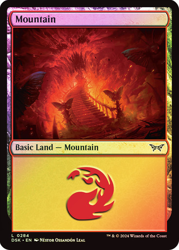 Mountain284__57292 Mountain (#284) Duskmourn: House of Horror (Foil)