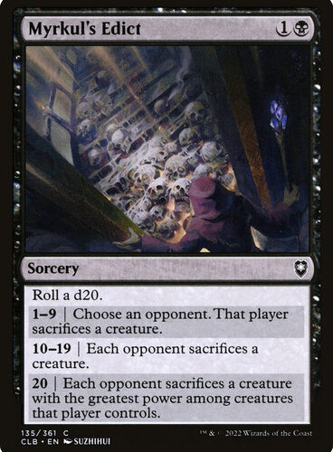 Myrkul's Edict Commander Legends: Baldur's Gate