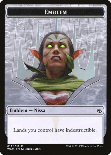 {Nissa, Who Shakes the World Emblem} War of the Spark