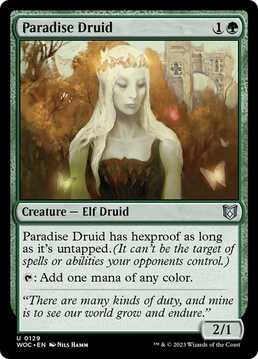 Paradise Druid Wilds of Eldraine Commander
