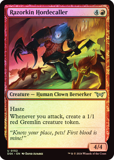RazorkinHordecaller__29431 Razorkin Hordecaller Duskmourn: House of Horror (Foil)