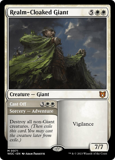 Realm-Cloaked Giant // Cast Off Wilds of Eldraine Commander