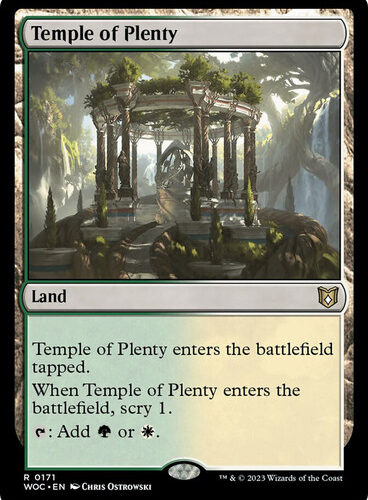 TempleOfPlenty__12965 Temple of Plenty Wilds of Eldraine Commander