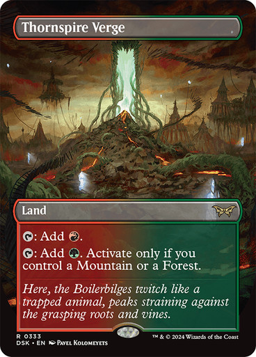 ThornspireVerge333__75496 Thornspire Verge (Borderless) Duskmourn: House of Horror