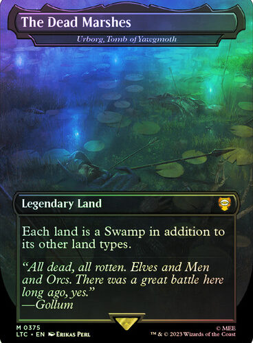 Urborg, Tomb of Yawgmoth (The Dead Marshes) (Borderless) The Lord of the Rings Commander - Variants (Foil)