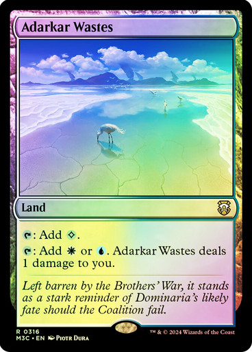 AdarkarWastes__37860 Adarkar Wastes (Ripple Foil) Modern Horizons 3 Commander - Alternate Foil (Foil)