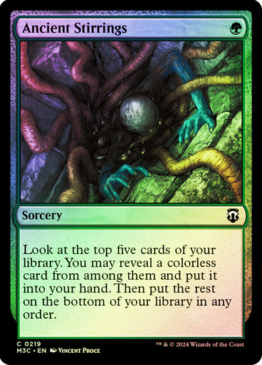 AncientStirrings__45738 Ancient Stirrings (Ripple Foil) Modern Horizons 3 Commander - Alternate Foil (Foil)