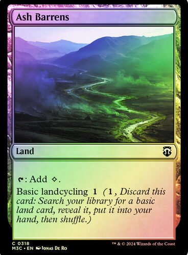 Ash Barrens (Ripple Foil) Modern Horizons 3 Commander - Alternate Foil (Foil)