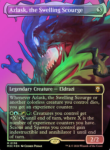Azlask, the Swelling Scourge (Borderless) (Ripple Foil) Modern Horizons 3 Commander - Alt Foil Variants (Foil)
