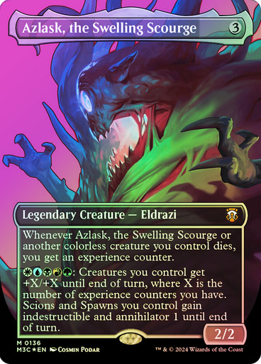 Azlask, the Swelling Scourge (Borderless) (Ripple Foil) Modern Horizons 3 Commander - Alt Foil Variants (Foil)