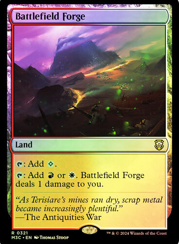 Battlefield Forge (Ripple Foil) Modern Horizons 3 Commander - Alternate Foil (Foil)