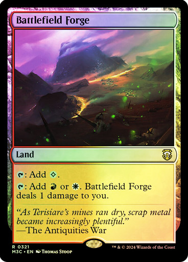 Battlefield Forge (Ripple Foil) Modern Horizons 3 Commander - Alternate Foil (Foil)