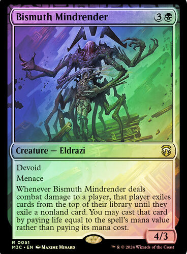 BismuthMindrender__39657 Bismuth Mindrender (Ripple Foil) Modern Horizons 3 Commander - Alternate Foil (Foil)