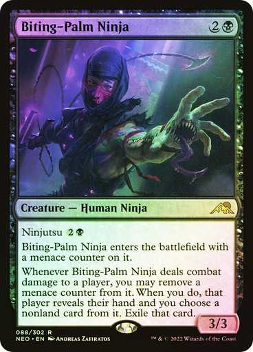 Biting-Palm Ninja Kamigawa: Neon Dynasty (Foil)