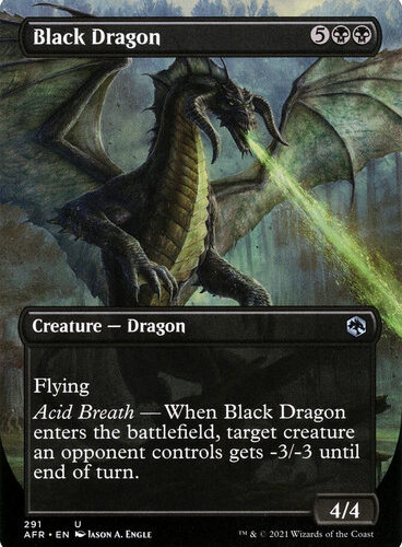 Black Dragon (Borderless) Adventures in the Forgotten Realms - Variants