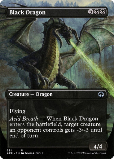 BlackDragon291__98265 Black Dragon (Borderless) Adventures in the Forgotten Realms - Variants