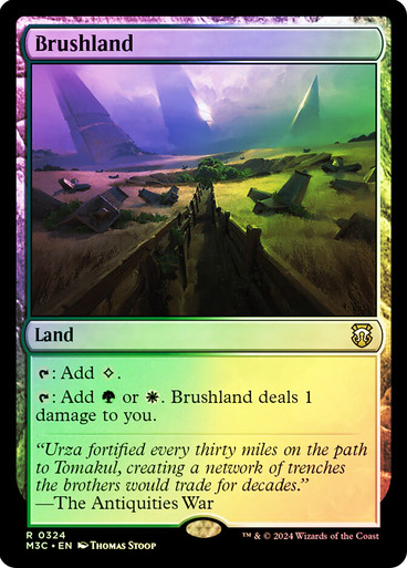 Brushland__84580 Brushland (Ripple Foil) Modern Horizons 3 Commander - Alternate Foil (Foil)