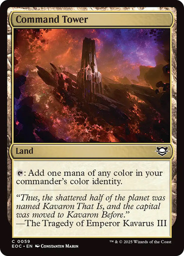 Command Tower Edge of Eternities Commander