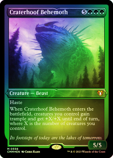 Craterhoof Behemoth (Foil Etched) Commander Masters - Alternate Foil (Foil)