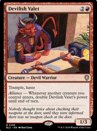 Devilish Valet Bloomburrow Commander