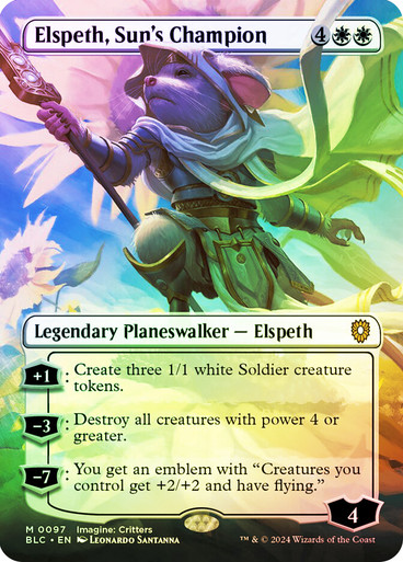 Elspeth, Sun's Champion (Borderless) Bloomburrow Commander (Foil)