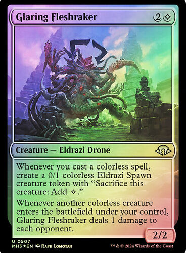 Glaring Fleshraker (Ripple Foil) Modern Horizons 3 - Alternate Foil (Foil)