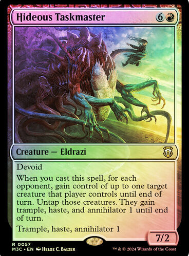 Hideous Taskmaster (Ripple Foil) Modern Horizons 3 Commander - Alternate Foil (Foil)
