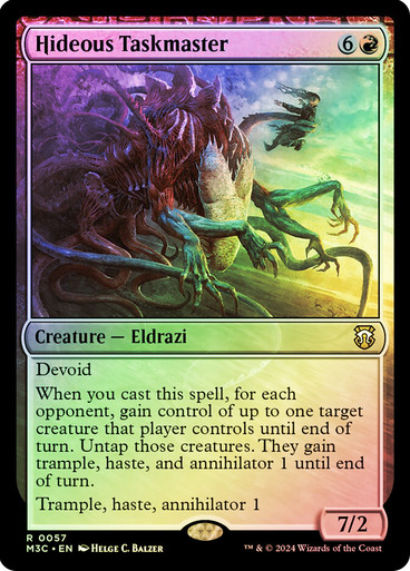 HideousTaskmaster__28255 Hideous Taskmaster (Ripple Foil) Modern Horizons 3 Commander - Alternate Foil (Foil)