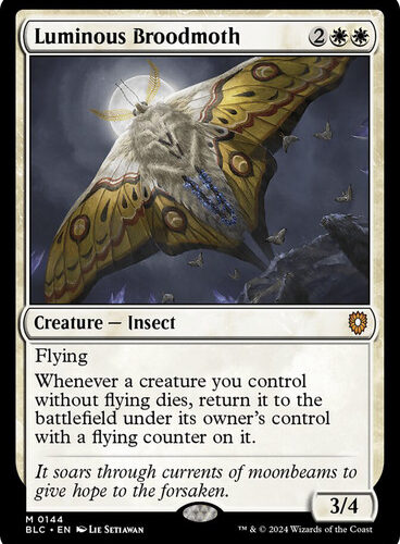 Luminous Broodmoth Bloomburrow Commander