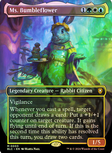 MsBumbleflower003__24301 Ms. Bumbleflower (Borderless) Bloomburrow Commander (Foil)