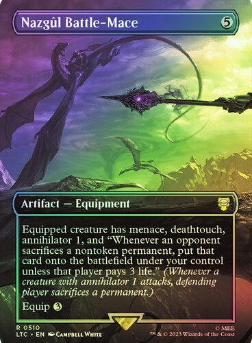 NazgulBattleMace510__03036 Nazgul Battle-Mace (Borderless) The Lord of the Rings Commander - Variants (Foil)