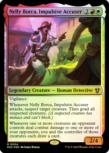 NellyBorcaImpulsiveAccuser__83405 Nelly Borca, Impulsive Accuser Murders at Karlov Manor Commander (Foil)