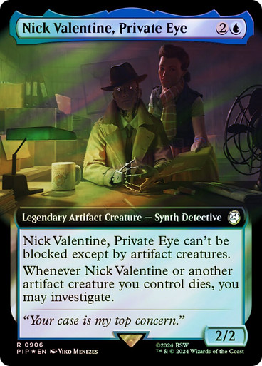 NickValentinePrivateEye906__25610 Nick Valentine, Private Eye (Extended Art) (Surge Foil) Fallout Commander - Alternate Foil Variants (Foil)