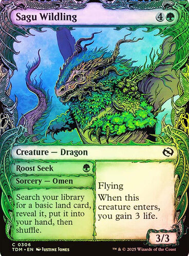 Sagu Wildling // Roost Seek (Showcase) Tarkir: Dragonstorm (Foil)