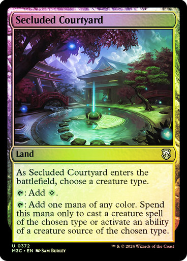 Secluded Courtyard (Ripple Foil) Modern Horizons 3 Commander - Alternate Foil (Foil)
