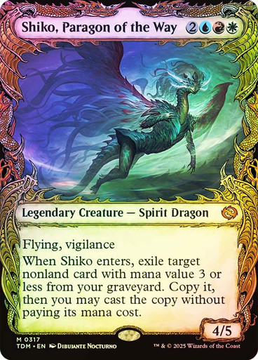 ShikoParagonOfTheWay317__12134 (1) Shiko, Paragon of the Way (Showcase) Tarkir: Dragonstorm (Foil)