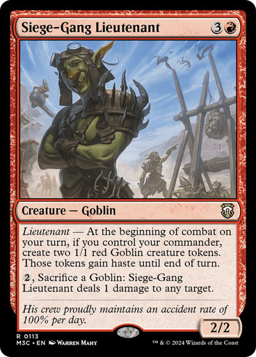 Siege-Gang Lieutenant Modern Horizons 3 Commander